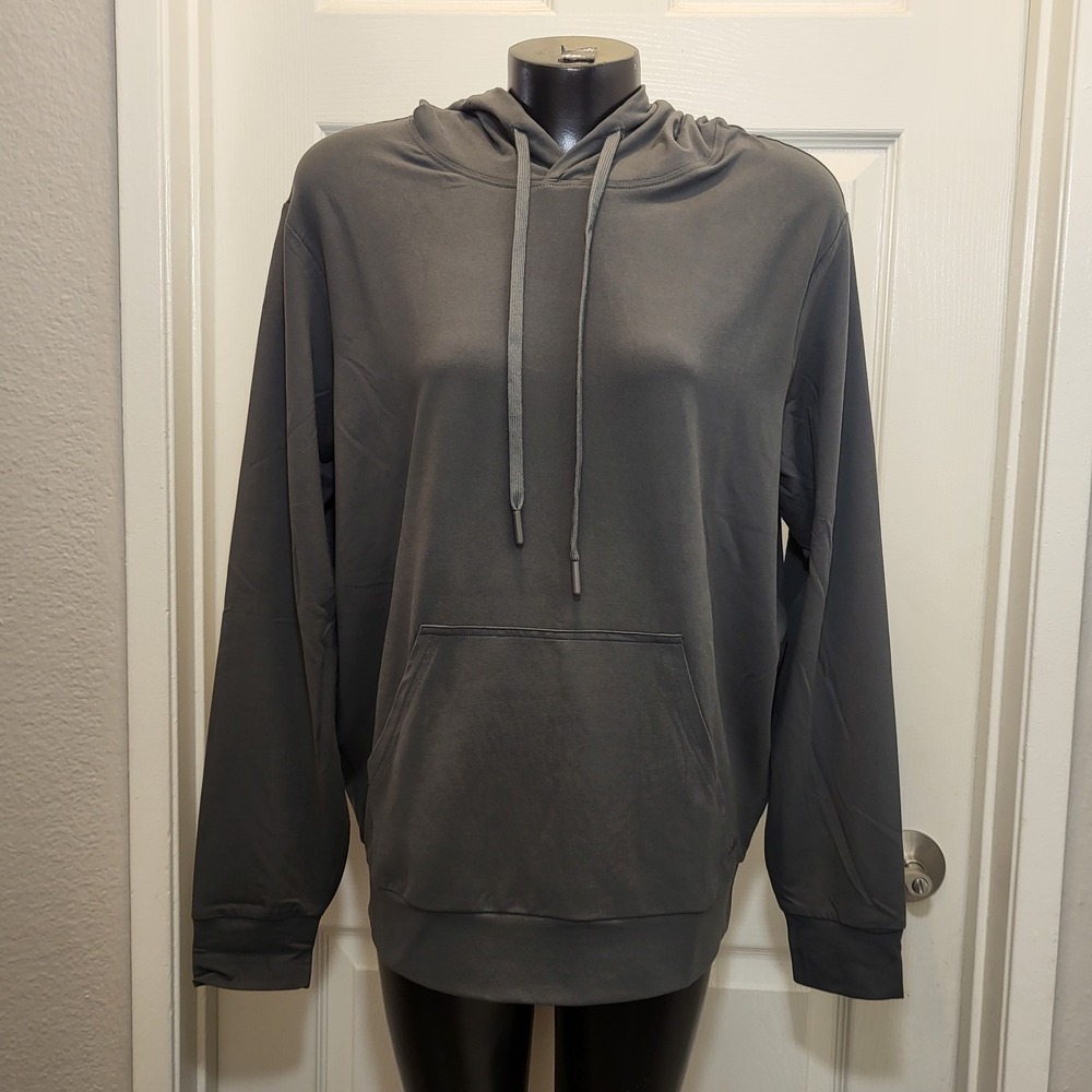 Comfrt All Day Jersey Hoodie Women's Steel Grey Size XS Design in USA